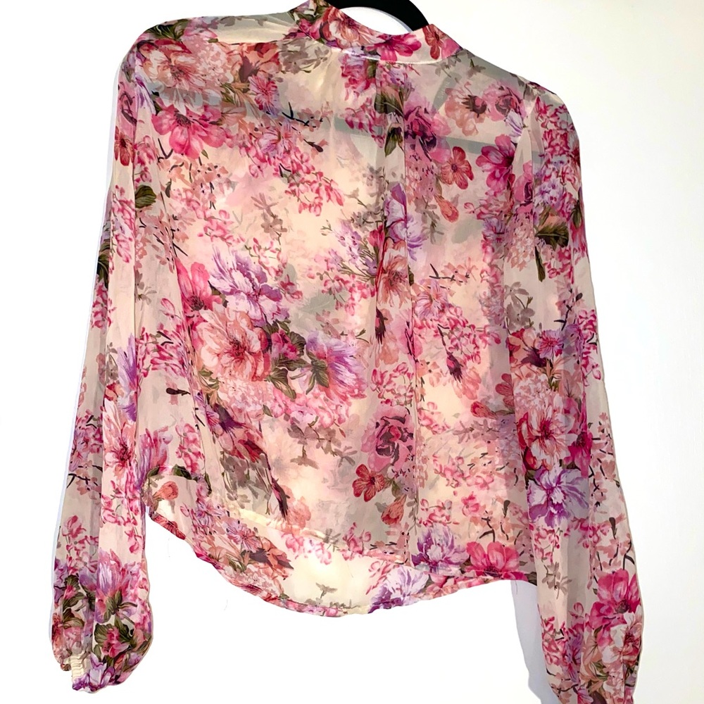 Pink flower blouse. In perfect condition and only worn once.